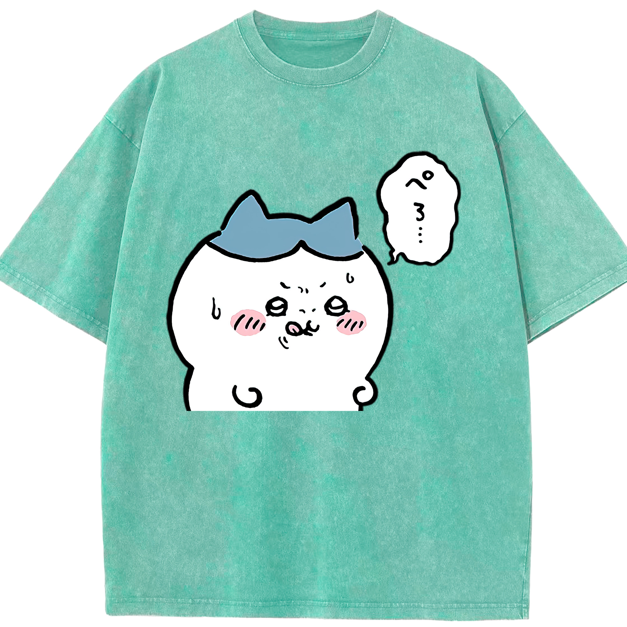 （画像用） ちいかわ ハチワレ Chii-kawa hachiware 綿100% ヴィンテージ風 半袖Tシャツ（フロントプリント）